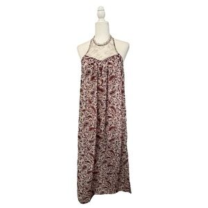 Mason & Belle Floral Sleeveless High Neck Maxi Dress - Size Small